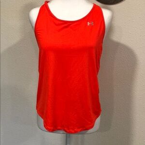 Under Armour Women's Bright Red/Orange Workout  Razor Back Tank Top Size Small